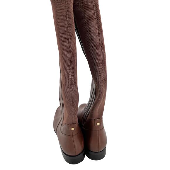 Cole Haan Noelle Riding Boots 5.5 Brown NWOT Leather Tall Knee High Academia - Picture 4 of 12